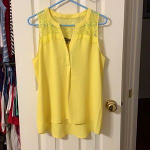 Pretty yellow blouse great under a blazer or cardi